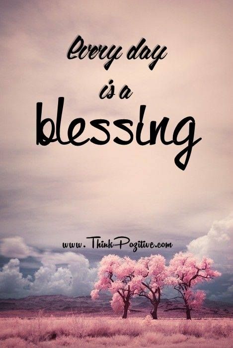 Positive Quotes : Everyday is a blessing. via 